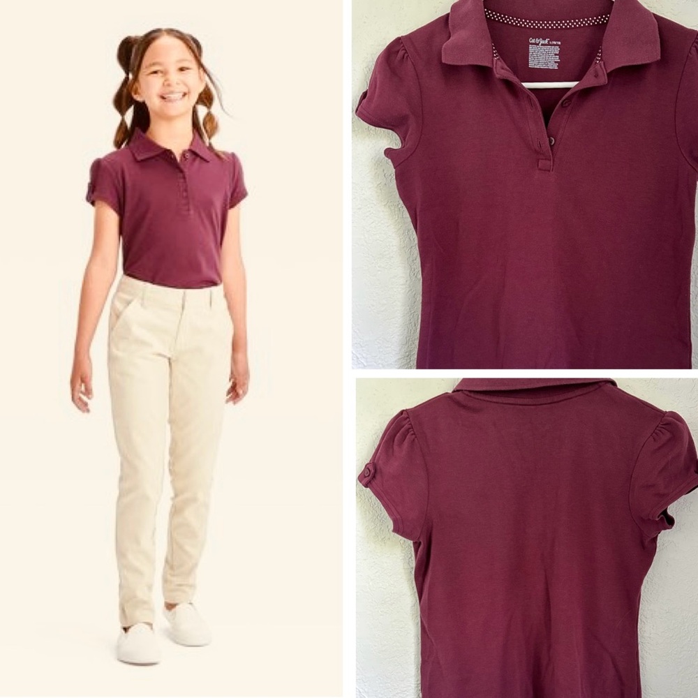 Cat & Jack Kids' Burgundy Polo Shirt